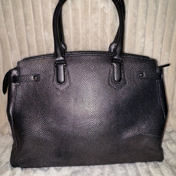 Henri Bendel SilverTextured Satchel - Picture 4 of 6